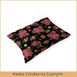 Poszewka na poduszkę 50x70cm BAWEŁNA CERTYFIKAT - Hanka Góralka na czarnym (2)