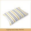 Poszewka na poduszkę 40x60cm BAWEŁNA 100% CERTYFIKAT - Zygzag Szaro Żółty 178 Mini (2)