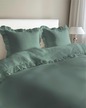 Pościel z falbaną 140x200cm 100% BAWEŁNA pościel w stylu BOHO kolor MIĘTOWA / MINT (1)