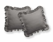 Poszewka na poduszkę 40x40 z FALBANĄ 2pak DWIE poszewki 40x40 kolor C.SZARY / WARM GREY (1)