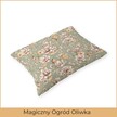 Poszewka na poduszkę 50x70cm BAWEŁNA CERTYFIKAT - Magiczny ogród oliwkowy (2)