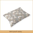Poszewka 70x80cm na poduszkę 100% bawełna wzór: letni puch szary (2)
