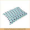 Poszewka na poduszkę 40x60cm BAWEŁNA 100% CERTYFIKAT - Grochy Turkusowo Granatowe 200 (2)