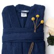 Szlafrok Waflowy Kimono Granatowy Unisex Długi Certyfikat Rozmiar XL (8)