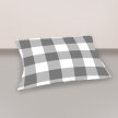 Poszewka na poduszkę 40x60cm BAWEŁNA 100% CERTYFIKAT - Krata Szara (1)
