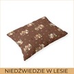 Poszewka na poduszkę 50x70 BAWEŁNA CERTYFIKAT, wzór: NIEDŹWIEDZIE W LESIE (2)