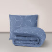 POŚCIEL HOTELOWA 160x200 + 1 poszewka - BAWEŁNA 100%, wzór: Milano Jeans (1)
