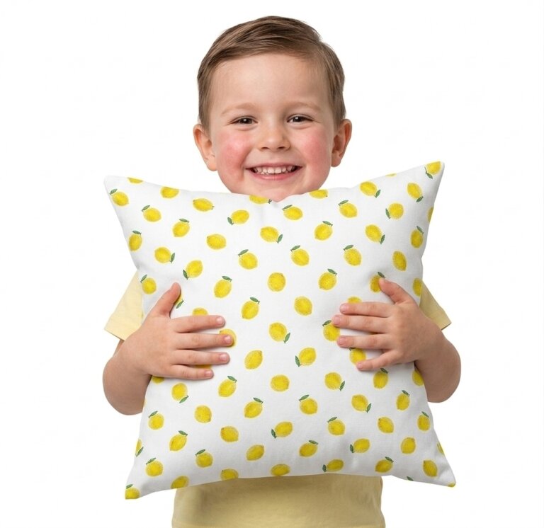Poszewka na poduszkę jasiek 40x40 100% BAWEŁNA Cytrynki (6)