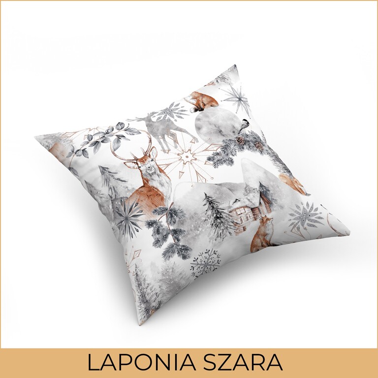 Poszewka na poduszkę jasiek 40x40cm 100% BAWEŁNA LAPONIA SZARA (9)