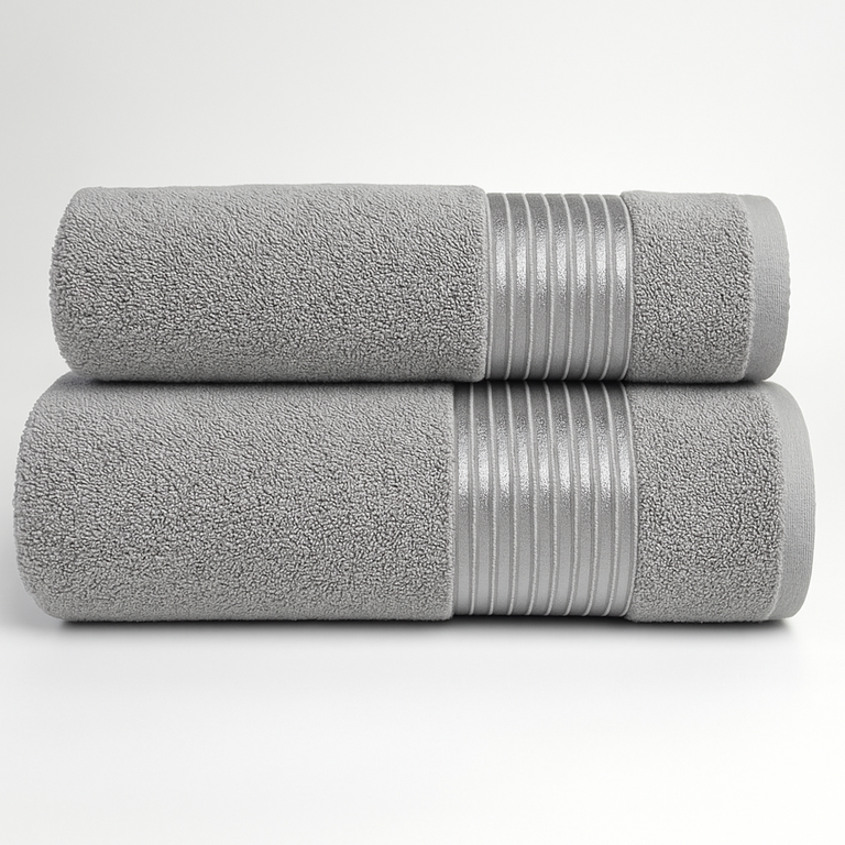 RĘCZNIK KĄPIELOWY 50x90 SPA HOTELOWY mały Bawełniany 450g/m2 - PARIS Szary GREY (3)