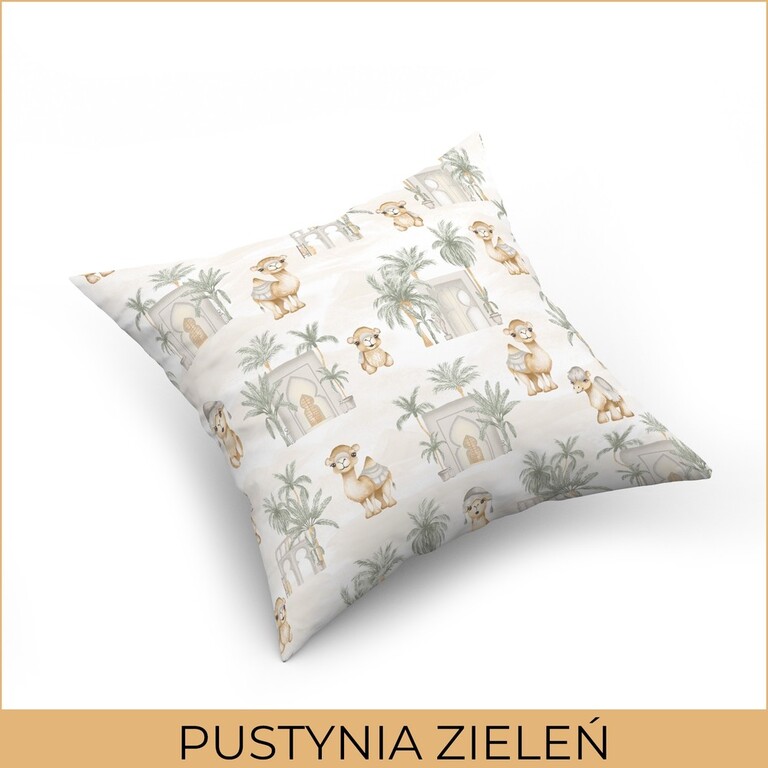 Poszewka na poduszkę jasiek 40x40 100% BAWEŁNA - PUSTYNIA ZIELEŃ (2)