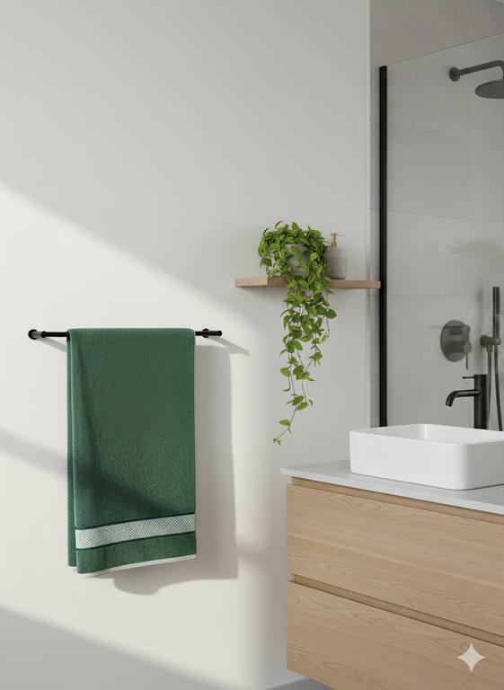 RĘCZNIK KĄPIELOWY 70x140 SPA HOTELOWY Duży Bawełniany 500g/m2 CHŁONNY - MONACO Zielony (2)
