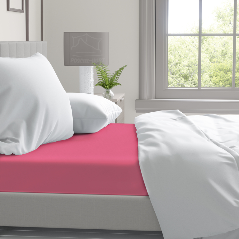Prześcieradło Tradycyjne 200x220CM Bez Gumki BAWEŁNA 100% amarant (2)