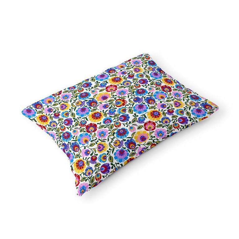 Poszewka 70x80cm na poduszkę 100% bawełna - łowicki biały (1)