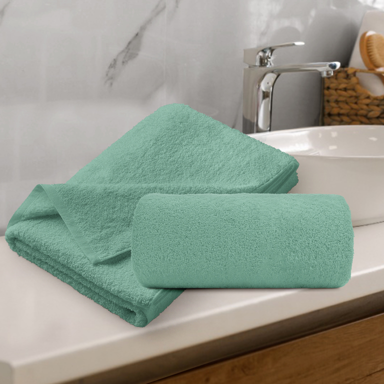 RĘCZNIK FROTTE 50x100 KĄPIELOWY BAWEŁNA 100% 500g/m2 CHŁONNY - Green 19 (3)