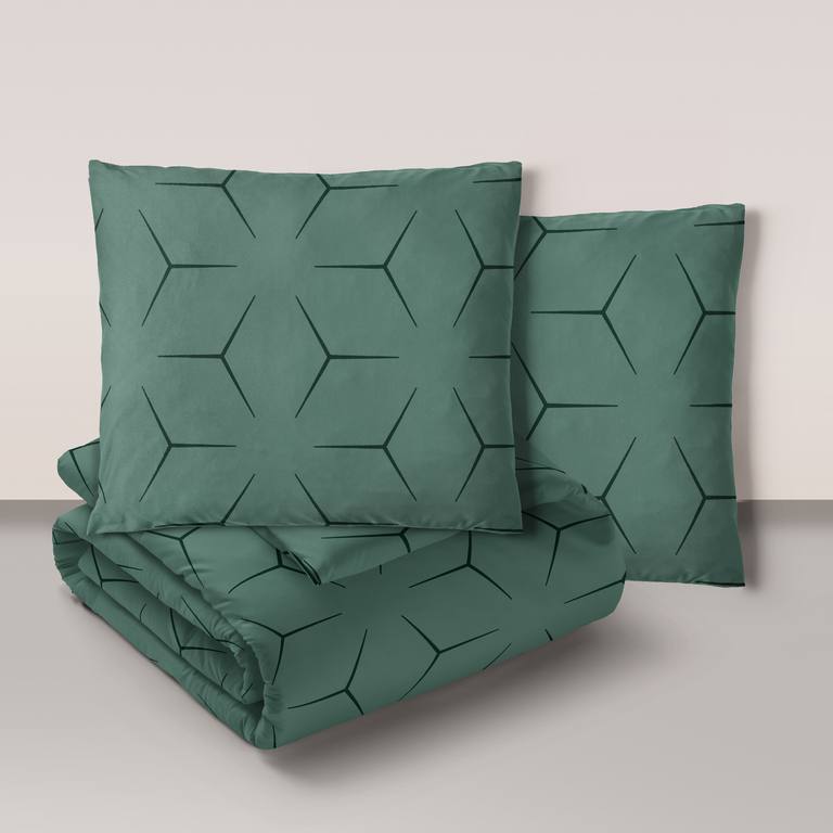 Pościel z Kory 160x200 + 2x70x80 Bawełniana Produkt Polski Bielawa - MILANO OLIWKA (1)