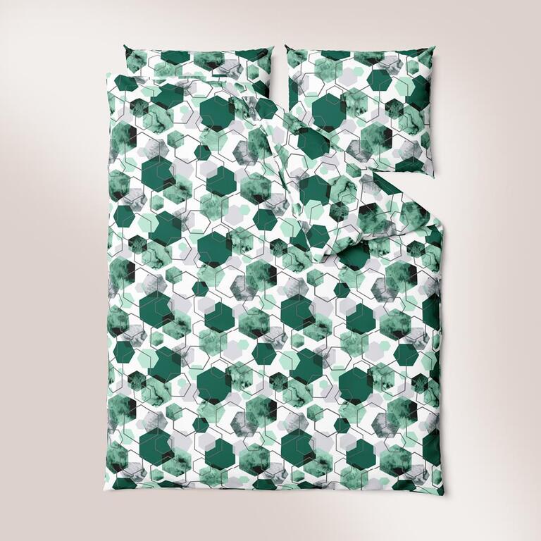 Pościel z Kory 160x200 + 2x70x80 Bawełna 100% Bielawa Produkt Polski - 1612 zielony (8)