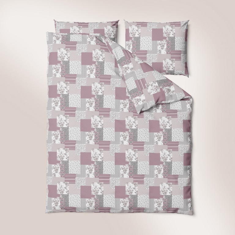 Pościel z Kory 160x200 + 2x70x80 Bawełna 100% Bielawa Produkt Polski - Motyl Puder Róż (2)
