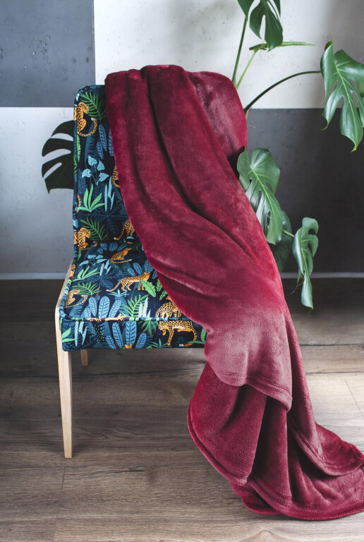 Puszysty KOC 130x170cm Siglo certyfikat bordo (2)