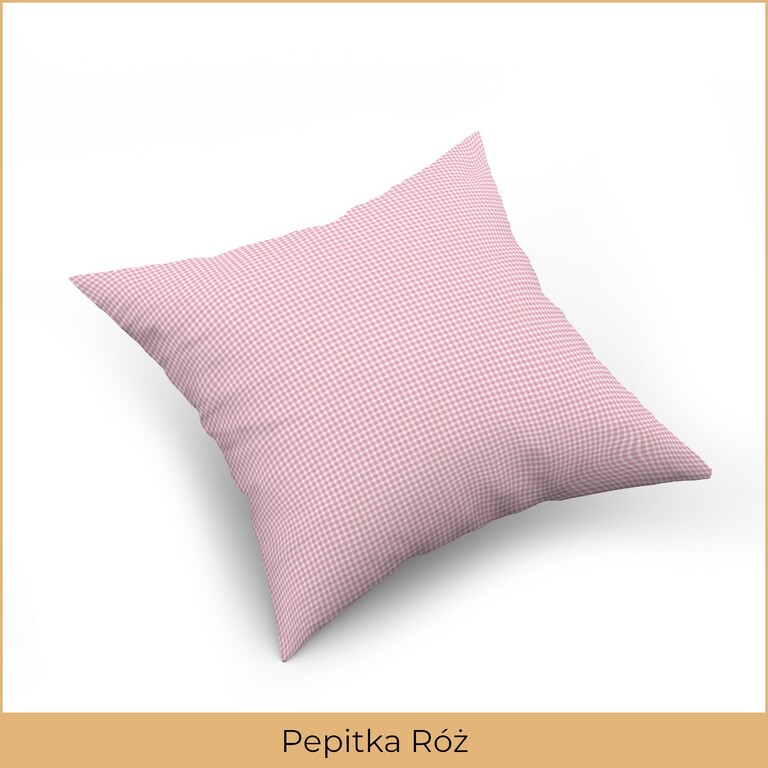 Poszewka na poduszkę jasiek 40x40 100% BAWEŁNA Pepitka Róż (2)