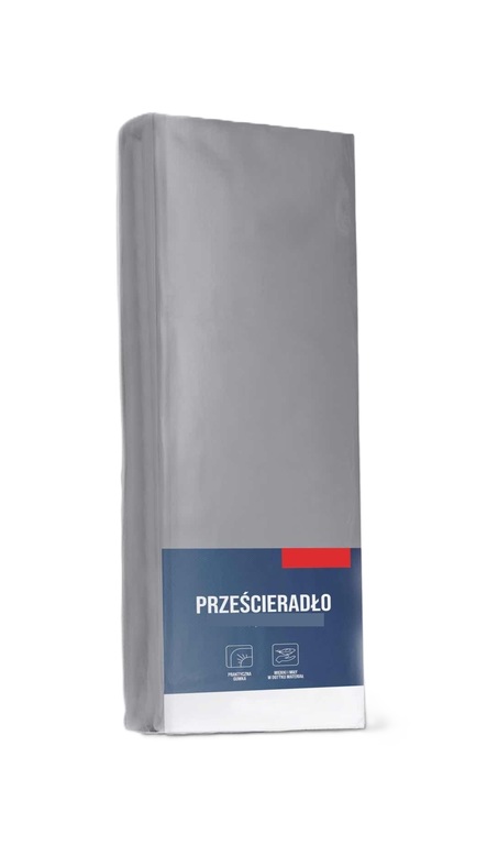 Prześcieradło z gumką 90x200 MikroSatyna Certyfikat, jasny szary (2)