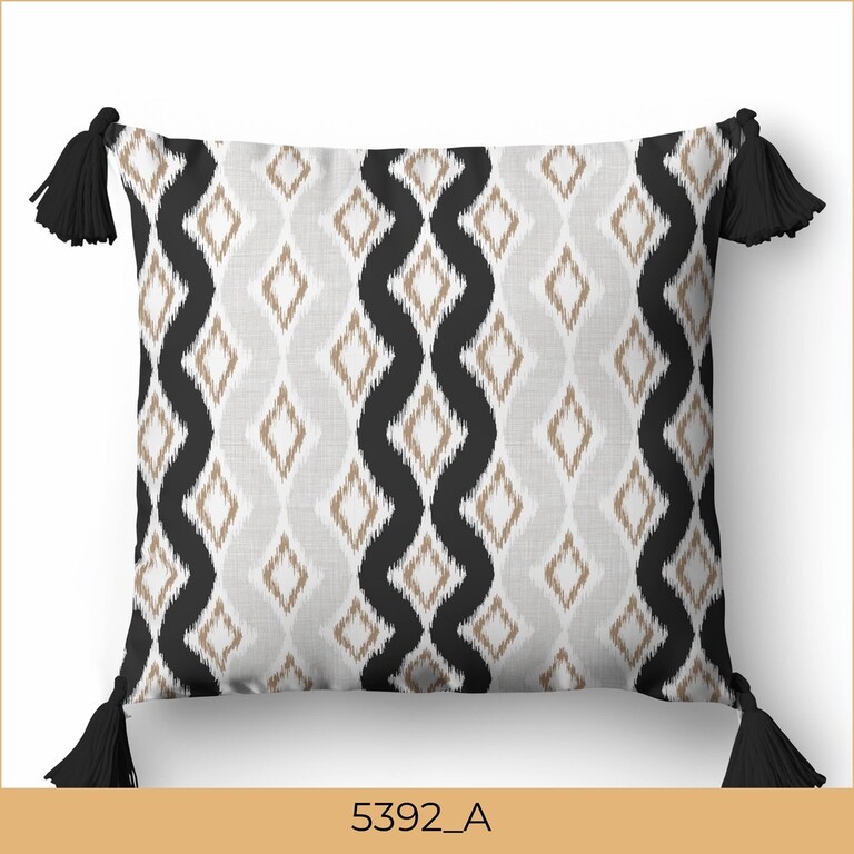 Poszewka dekoracyjna 45x45 POSZEWKA Z FRĘDZLAMI ozdobna 45x45, wzór: 5392 A (3)