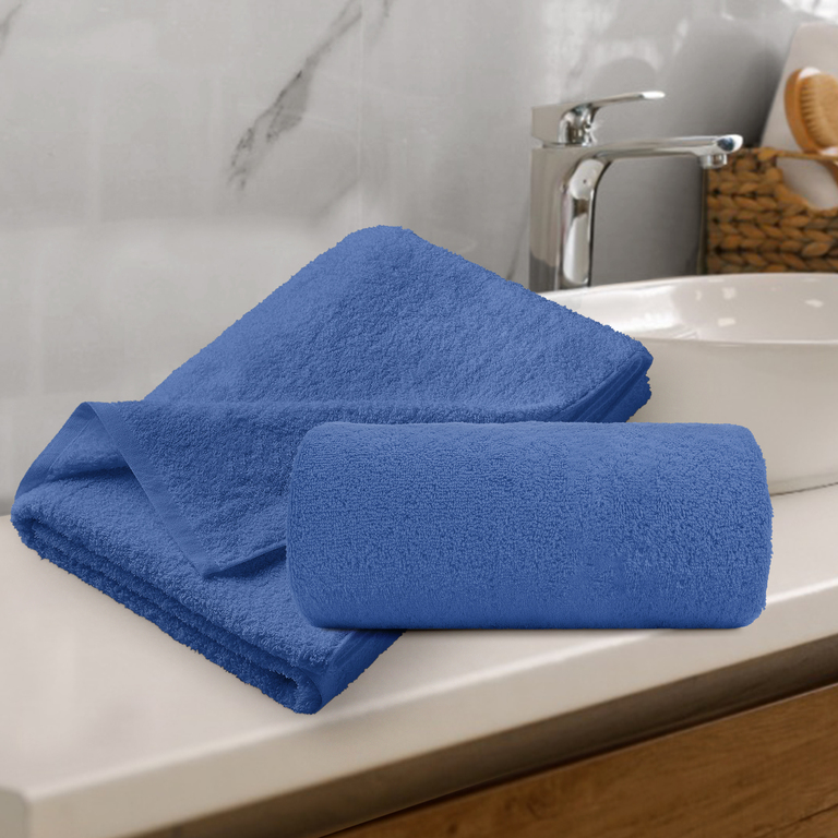 RĘCZNIK FROTTE 50x100 KĄPIELOWY BAWEŁNA 100% 500g/m2 CHŁONNY - Blue (3)