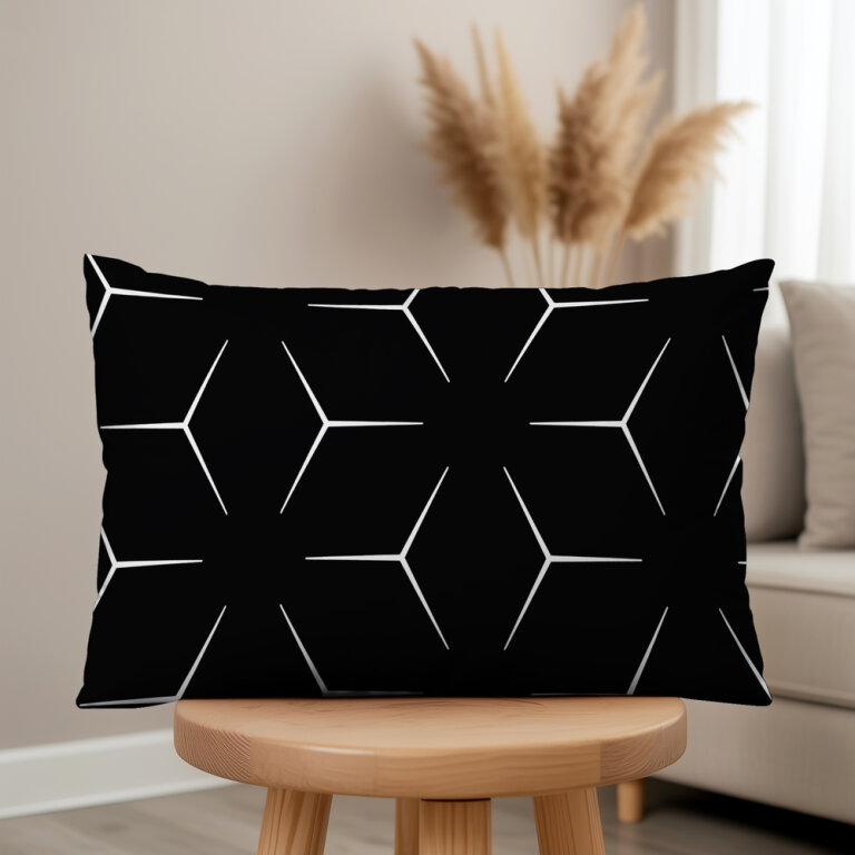 Poszewka na poduszkę 40x60cm BAWEŁNA 100% CERTYFIKAT - Milano Czarno Białe (16)