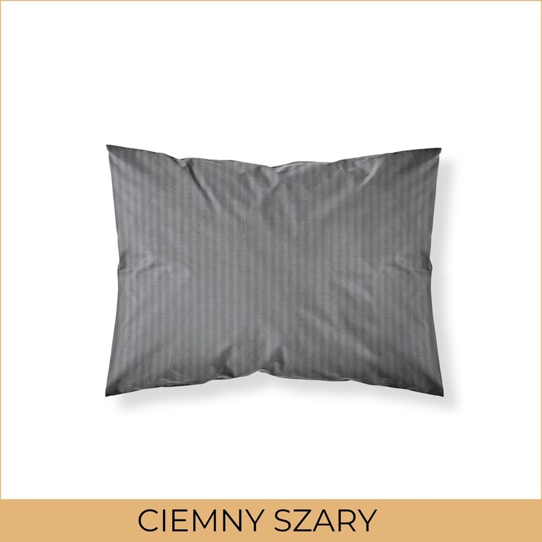 Poszewka na poduszkę 70x80 Hotelowa Adamaszek  CIEMNY SZARY (2)