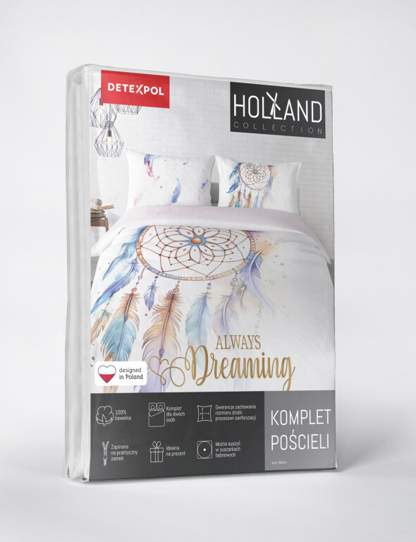 Pościel Bawełniana Małżeńska 200x220 + 2x70x80 Holland 100% bawełna 5834 A (2)