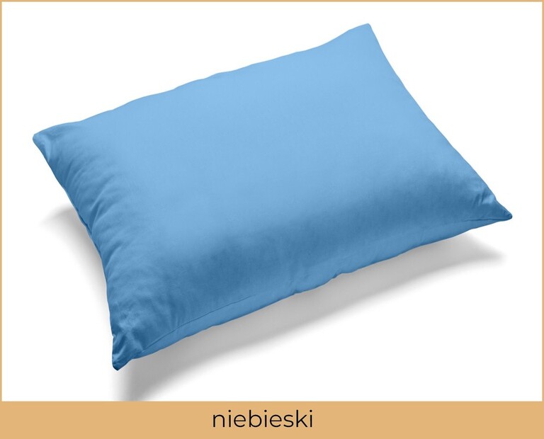 Poszewka na poduszkę 50x60cm BAWEŁNA CERTYFIKAT - Niebieski (2)