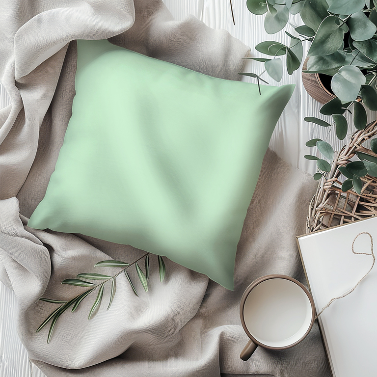 Poszewka na poduszkę 100% bawełna 40x40cm, jasiek, certyfikat- Seledyn (3)