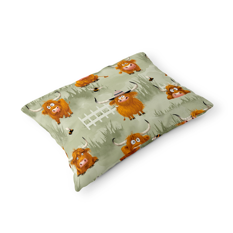 Poszewka na poduszkę 40x60cm BAWEŁNA 100% CERTYFIKAT - Rodeo Zielone (1)