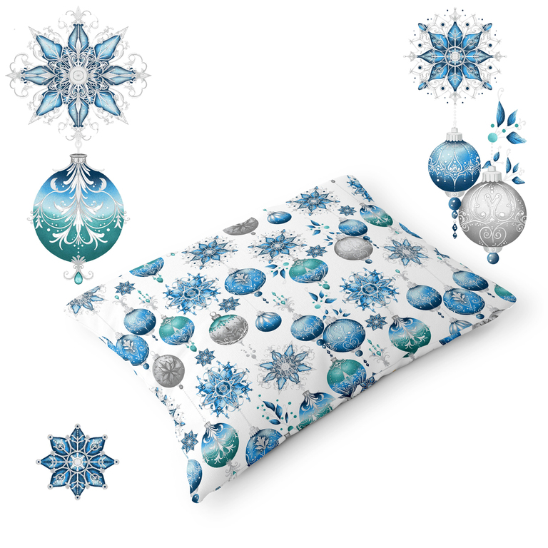 Poszewka 70x80cm na poduszkę zimowa Świąteczna 100% bawełna wzór: Christmas41 (2)