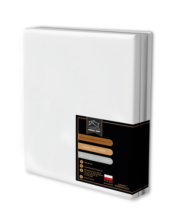 Prześcieradło Tradycyjne 200x220CM Bez Gumki BAWEŁNA 100% biały (1)