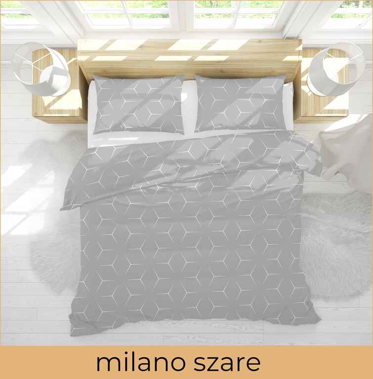 Komplet Pościeli z Kory 160x200, 2x70x80, Polski Produkt - milano szare (3)