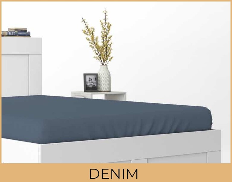 Prześcieradło 120x200 SATYNA z gumką denim (2)