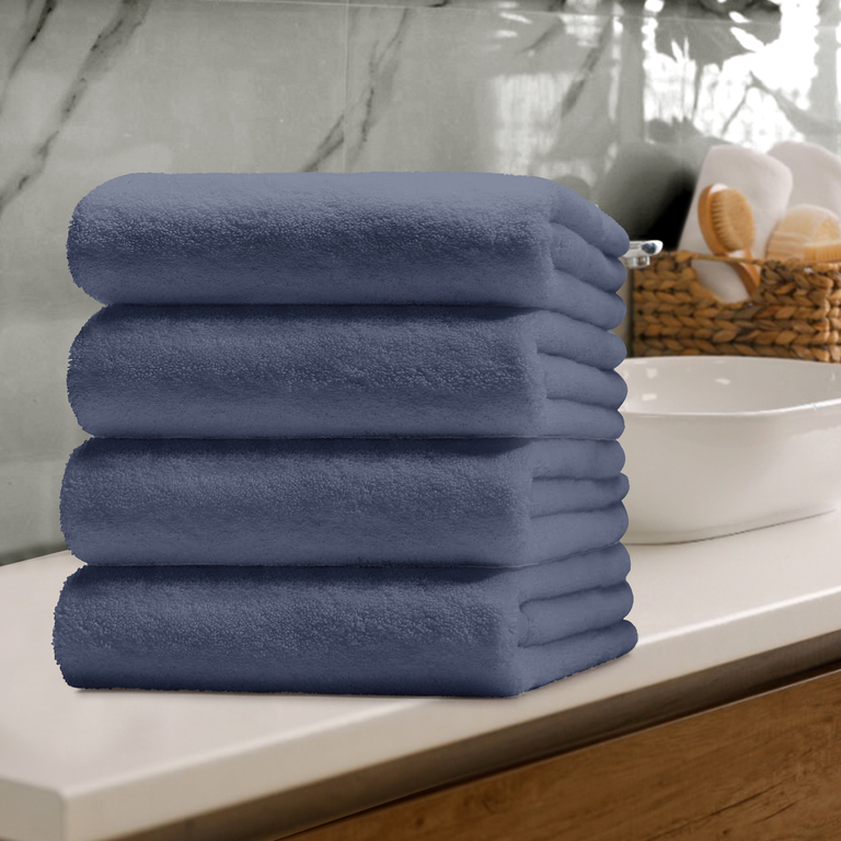 RĘCZNIK KĄPIELOWY 70x140 SPA HOTELOWY Duży Bawełniany 500g/m2 CHŁONNY -  Blue jeans (5)