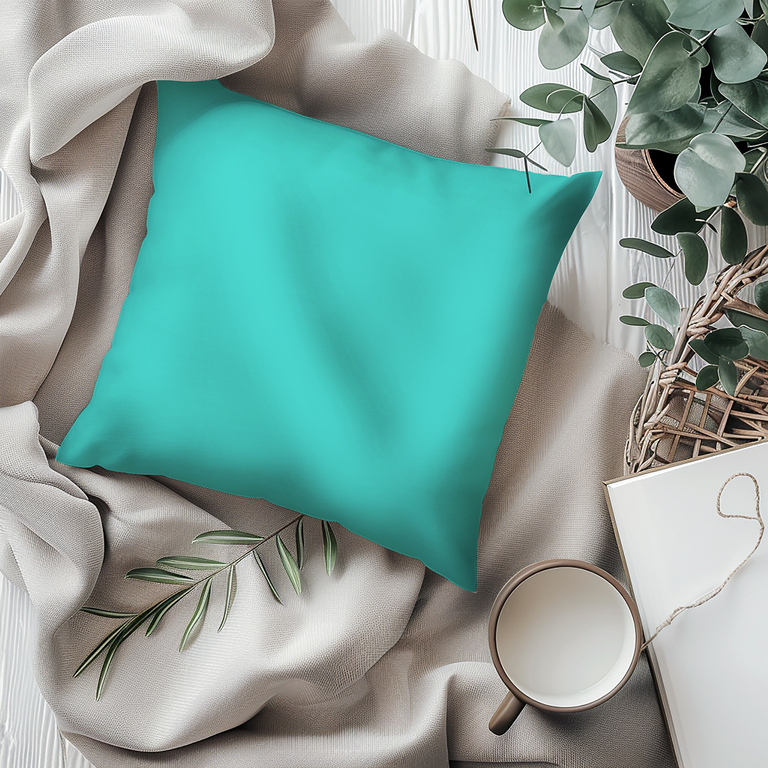 Poszewka na poduszkę 100% bawełna 40x40cm, jasiek, certyfikat-  Zieleń morska (3)