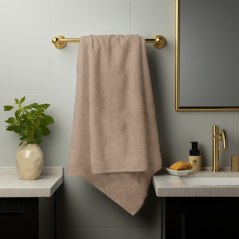 RĘCZNIK FROTTE 50x100 KĄPIELOWY BAWEŁNA 100% 500g/m2 CHŁONNY -  Beige (4)