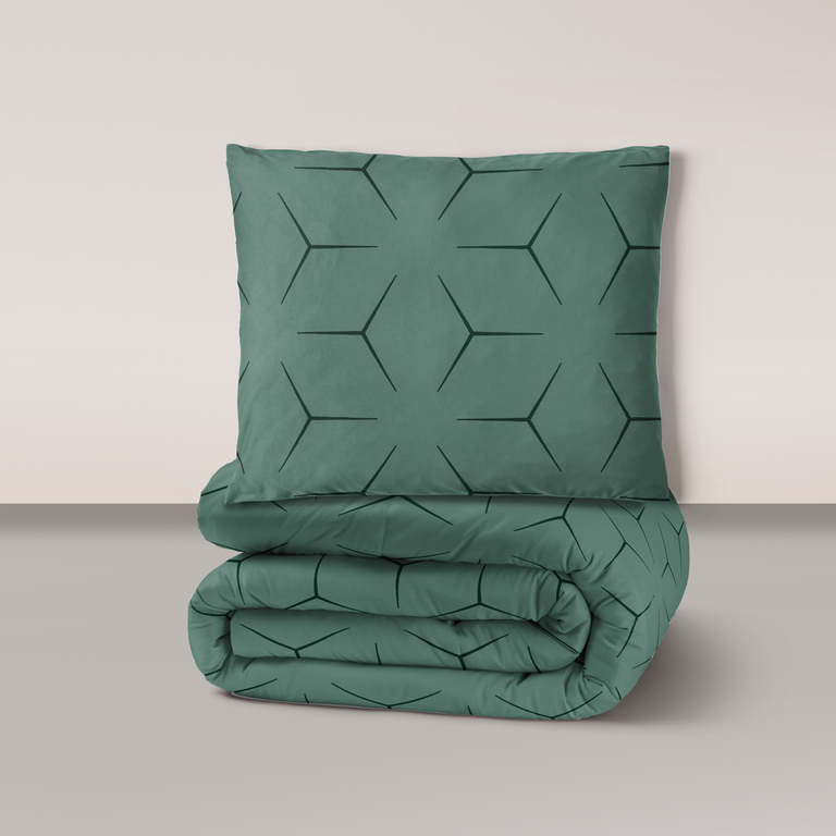 Pościel z Kory 160x200 + 1x70x80 KOMPLET PREMIUM : Milano Oliwka (1)