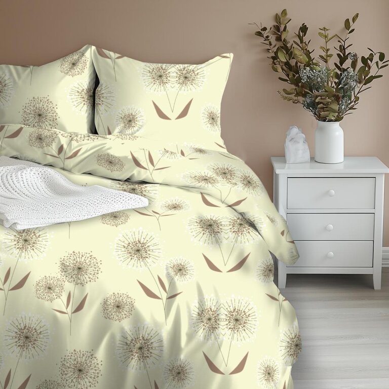 Pościel z Kory 160x200 + 2x70x80 Bawełna 100% Bielawa Produkt Polski - Dmuchawce na Ekri (2)