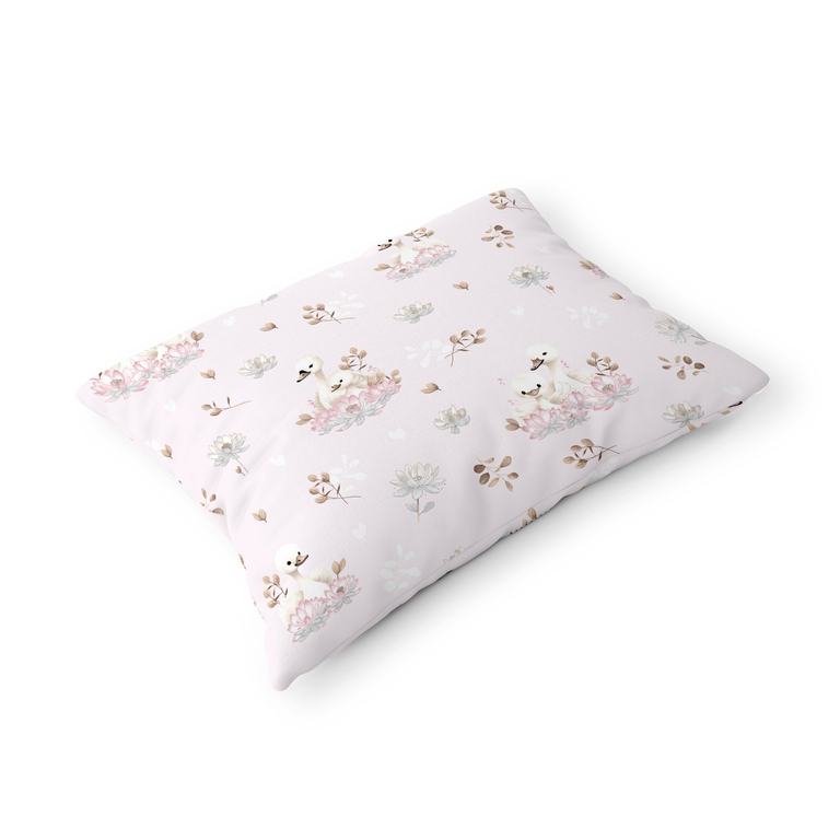 Poszewka na poduszkę 40x60cm BAWEŁNA 100% CERTYFIKAT - Łabądki (1)
