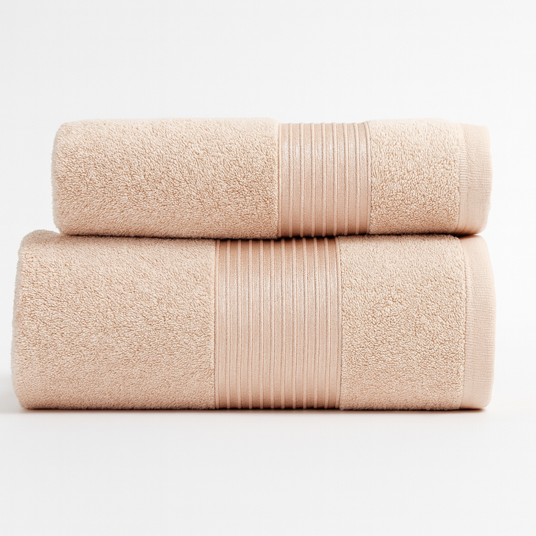RĘCZNIK KĄPIELOWY bawełniany MAŁY 50x90 PARIS SPA HOTELOWY Beżowy BEIGE (3)