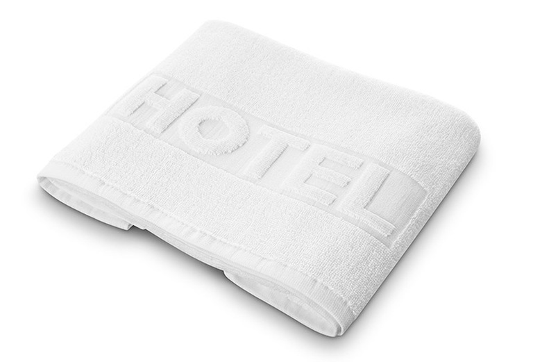 RĘCZNIK HOTELOWY 70x140cm, NAPIS HOTEL, 500g/m2 BAWEŁNA 100% CHŁONNY - BIAŁY (1)