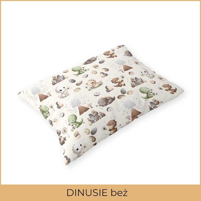 Poszewka na poduszkę 40x60cm BAWEŁNA 100% CERTYFIKAT - Dinusie Beż (2)