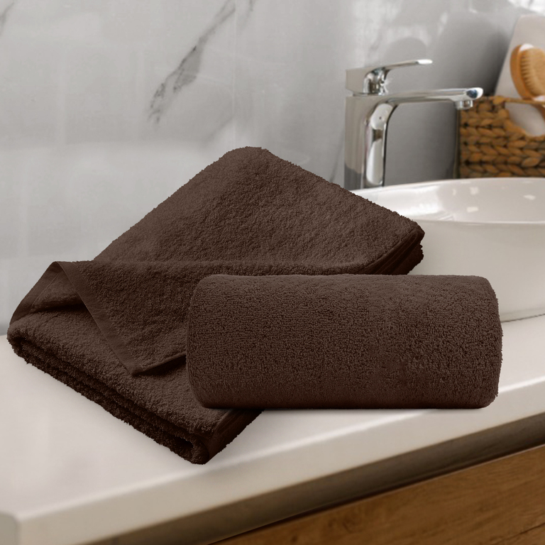 RĘCZNIK KĄPIELOWY 70x140 SPA HOTELOWY Duży Bawełniany 500g/m2 CHŁONNY - Coffe (3)