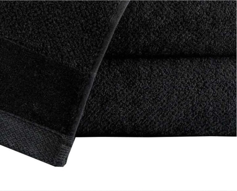 Zestaw 2x RĘCZNIK KĄPIELOWY 70x140 SPA HOTELOWY Duży Bawełniany 550g/m2 - VITO Czarny (4)