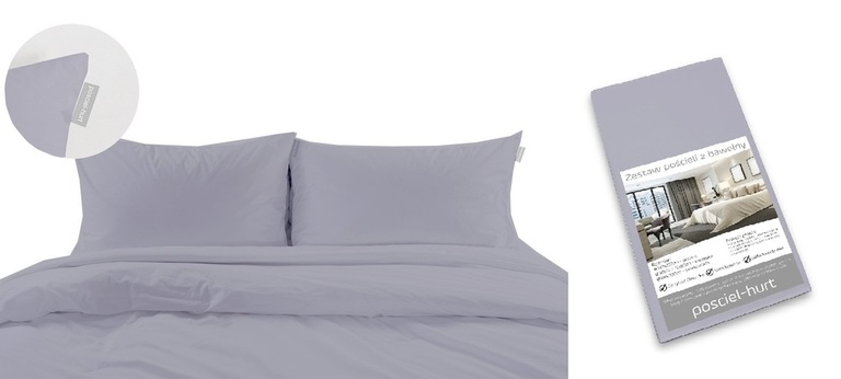 ZESTAW: POŚCIEL HOTELOWA 140x200 PRZEŚCIERADŁO 160x220 140g/m2 BAWEŁNA 100% (1)