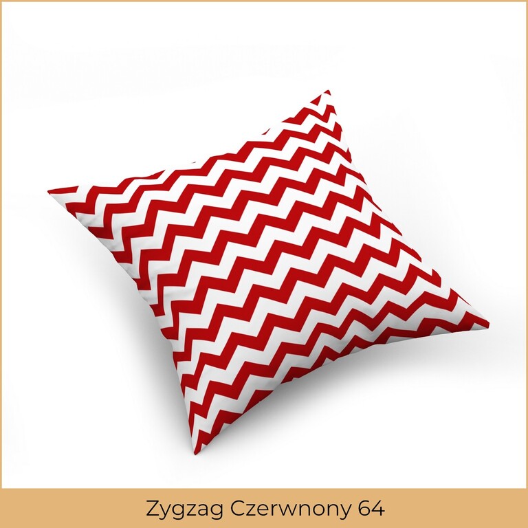 Poszewka na poduszkę jasiek 40x40 100% BAWEŁNA Zygzag Czerwnony 64 (2)